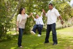 family in park